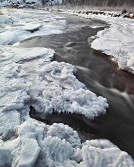 Frozen San Miguel River, San Miguel County, Colorado, United States of America, North America Frozen San Miguel River, San Miguel County, Colorado, United States of America, North America