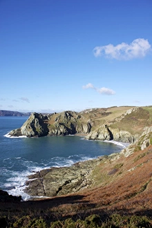 Colorful Landscape Photography UK Prints: Gammon Head and Elander Cove, Devon, England, United Kingdom, Europe