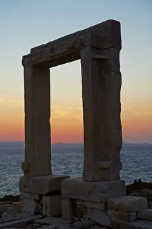 Gateway, Temple of Apollo, at the archaeological site, Naxos, Cyclades Islands Gateway, Temple of Apollo, at the archaeological site, Naxos, Cyclades Islands