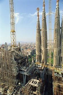 Catalonia Travel Destination Prints: Gaudis cathedral