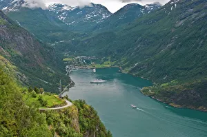 Geiranger Fjord, UNESCO World Heritage Site, Norway, Scandinavia, Europe Geiranger Fjord, UNESCO World Heritage Site, Norway, Scandinavia, Europe
