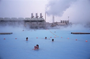 Geothermal Bathing Print, Blue Lagoon