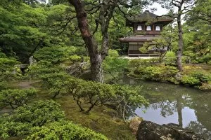 Images Dated 3rd July 2015: Ginkaku-ji (Silver Pavillion), classical Japanese temple and garden, main hall, pond