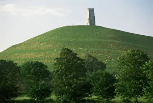 UK Landmarks Prints: Glastonbury Tor, Somerset, England, United Kingdom, Europe