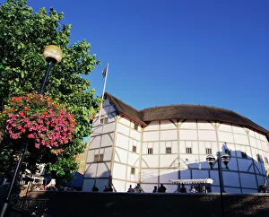 Theatre Prints: Print of The Globe Theatre, Bankside London