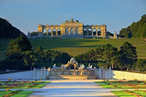 Gloriette and French Garden, Schonbrunn Palace, UNESCO World Heritage Site, Vienna Gloriette and French Garden, Schonbrunn Palace, UNESCO World Heritage Site, Vienna