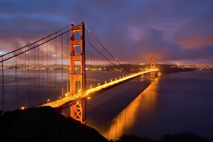 Golden Gate Bridge at dawn, San Francisco, California, United States of America, North America Golden Gate Bridge at dawn, San Francisco, California, United States of America, North America