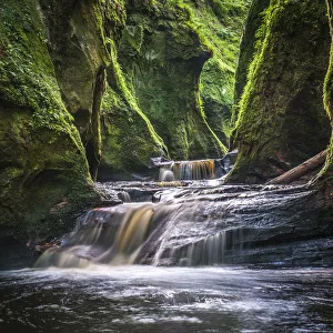 The gorge at Finnich Glen (Devils Pulpit) near Killearn, Stirlingshire, Scotland The gorge at Finnich Glen (Devils Pulpit) near Killearn, Stirlingshire, Scotland