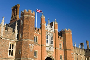 The great gatehouse and west front, Hampton Court Palace, Borough of Richmond upon Thames The great gatehouse and west front, Hampton Court Palace, Borough of Richmond upon Thames