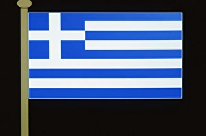 European Country Flags Prints: Greek flag