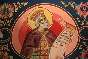 Greek Orthodox icon depicting King David, Thessalonica, Macedonia, Greece, Europe Greek Orthodox icon depicting King David, Thessalonica, Macedonia, Greece, Europe