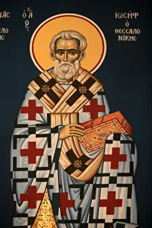 Macedonia Prints: Greek Orthodox Icon Print of St. Joseph of Thessaloniki