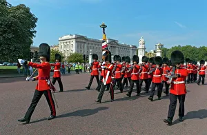 Grenadier Guards march to Wellington Barracks after Changing the Guard ceremony, London, England, United Kingdom Grenadier Guards march to Wellington Barracks after Changing the Guard ceremony, London, England, United Kingdom
