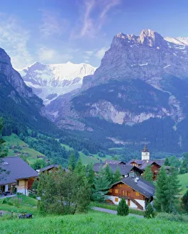 Prints of Grindelwald and the north face of the Eiger, Jungfrau region, Switzerland Switzerland Prints: Grindelwald and the North Face of the Eiger Print
