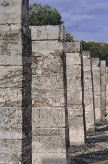 Yucatan Peninsula Ruins Prints: The group of a thousand columns