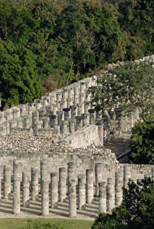 Mexico Tourist Attractions Prints: The group of a thousand columns Chichen Itza