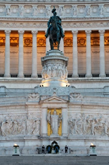 Guards at the Tomb of the Unknown Soldier at the Victor Emmanuel Monument at night, Rome Guards at the Tomb of the Unknown Soldier at the Victor Emmanuel Monument at night, Rome