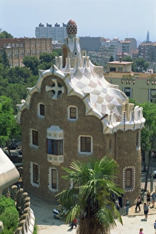 Catalonia Travel Destination Prints: Guell Park