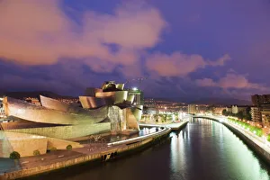 The Guggenheim, designed by Canadian-American architect Frank Gehry, on the Nervion River The Guggenheim, designed by Canadian-American architect Frank Gehry, on the Nervion River