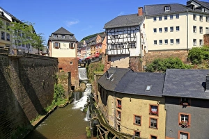 Hackenberg Mill with Leukbach Waterfall and Mill Museum, Saarburg on River Saar Hackenberg Mill with Leukbach Waterfall and Mill Museum, Saarburg on River Saar