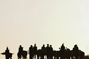 Hamer (Hamar) people walking back from bull jumping ceremony, Turmi, Lower Omo Valley Hamer (Hamar) people walking back from bull jumping ceremony, Turmi, Lower Omo Valley