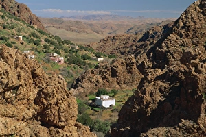 African Mountain Landscapes Prints: Hamlet and valley
