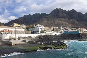 Harbor buildings in Ponta do Sol, San Antao, Cape Verde Islands, Atlantic, Africa Harbor buildings in Ponta do Sol, San Antao, Cape Verde Islands, Atlantic, Africa
