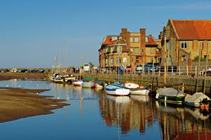 Prints of The Harbour on Agar Creek, Blakeney, Norfolk, England, United Kingdom, Europe Norfolk Prints: The Harbour on Agar Creek Print, Blakeney, Norfolk