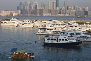 Harbour and Typhoon shelter, Causeway Bay, Hong Kong Island, Hong Kong, China, Asia Harbour and Typhoon shelter, Causeway Bay, Hong Kong Island, Hong Kong, China, Asia