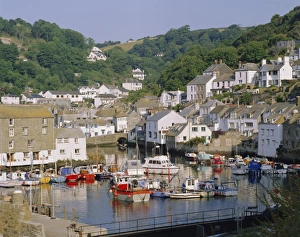 The harbour and village, Polperro, Cornwall, England, UK The harbour and village, Polperro, Cornwall, England, UK