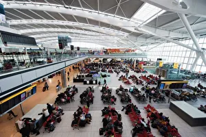 Prints of Heathrow Airport, Terminal 5, London, England, United Kingdom, Europe Heathrow Airport Prints: Heathrow Airport Terminal 5 Print