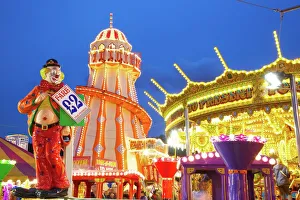 Helter Skelter, Goose Fair, Nottingham, Nottinghamshire, England, United Kingdom, Europe Helter Skelter, Goose Fair, Nottingham, Nottinghamshire, England, United Kingdom, Europe
