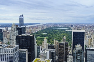 NYC Travel Destination Prints: High angle view overlooking Central Park