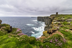 British Heritage Landmarks Prints: High above the cliffs, the Kitchener Memorial, Orkney Islands, Scotland, United Kingdom