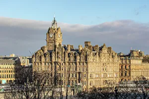 Edinburgh Cityscape Photography Prints: Historic architecture with a clock tower