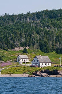 Historic settlement on Ile Bonaventure offshore of Perce, Quebec, Canada, North America Historic settlement on Ile Bonaventure offshore of Perce, Quebec, Canada, North America