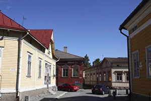 Historic street and wooden housing in Old Town, UNESCO World Heritage Site Historic street and wooden housing in Old Town, UNESCO World Heritage Site
