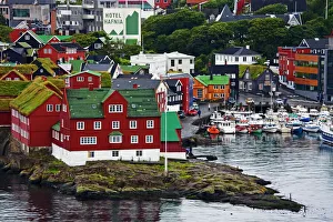 Historic Tinganes district, City of Torshavn, Faroe Islands, Kingdom of Denmark, Europe Historic Tinganes district, City of Torshavn, Faroe Islands, Kingdom of Denmark, Europe