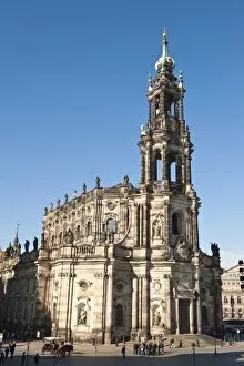 Images Dated 9th October 2010: The Hofkirche (Church of the Court), Dresden, Saxony, Germany, Europe