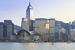 Hong Kong Convention Centre and skyline, Hong Kong Island, Hong Kong, China, Asia Hong Kong Convention Centre and skyline, Hong Kong Island, Hong Kong, China, Asia
