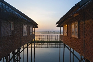 Houses and entire villages built on stilts on Inle Lake, Myanmar (Burma), Asia Houses and entire villages built on stilts on Inle Lake, Myanmar (Burma), Asia
