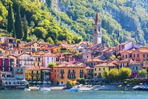 The iconic village of Varenna on the shore of Lake Como, Lecco province, Lombardy The iconic village of Varenna on the shore of Lake Como, Lecco province, Lombardy