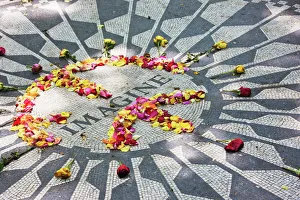 The Imagine Mosaic memorial to John Lennon who lived nearby at the Dakota Building The Imagine Mosaic memorial to John Lennon who lived nearby at the Dakota Building