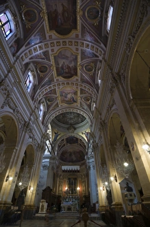 Interior of the Gozo Cathedral inside the Citadel, Victoria (Rabat), Gozo, Malta, Europe Interior of the Gozo Cathedral inside the Citadel, Victoria (Rabat), Gozo, Malta, Europe