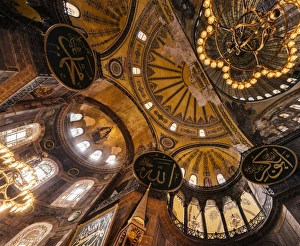Interior of Hagia Sofia Print, Sultanahmet Istanbul