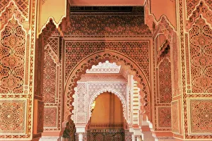 Prints of Interior view of Moroccan Restaurant, La Mamounia Hotel, Marrakech, Morocco, North Africa Related Prints: La Mamounia Hotel Moroccan Restaurant Interior Print
