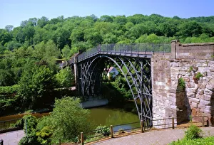 Prints of The Iron Bridge over the River Severn, Ironbridge, Shropshire, England, UK Shropshire Prints: The Iron Bridge Print over the River Severn
