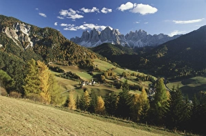 Italy, Cortina, Dolomites, view from over rolling landscape Italy, Cortina, Dolomites, view from over rolling landscape