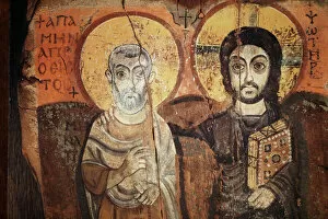 Images Dated 2nd November 2017: Jesus and Menas in a 6th century icon from Bawit in Middle Egypt