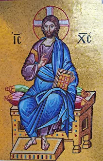 Jesus wall painting in the Kykkos monastery, UNESCO World Heritage Site Jesus wall painting in the Kykkos monastery, UNESCO World Heritage Site